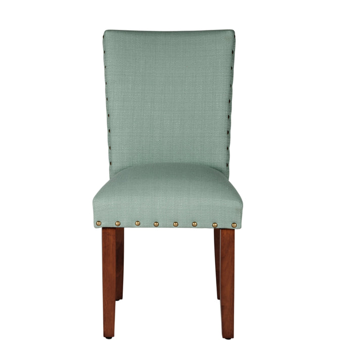 Classic Parsons Chair with Nailhead Trim - Sea Foam - Set of 2