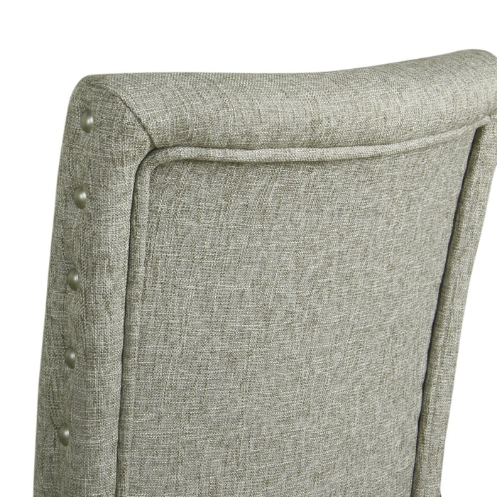 Classic Parsons Chair with Nailhead Trim - Heathered Gray - Set of 2