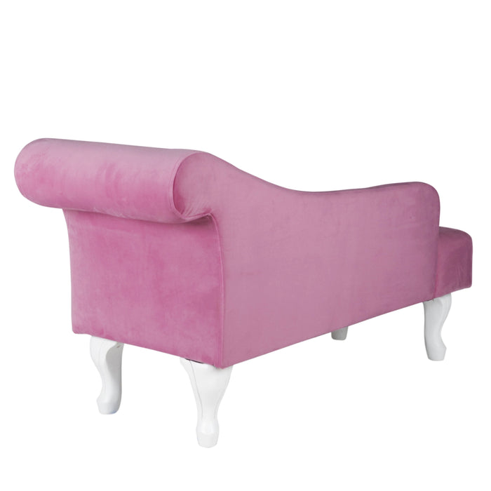 Diva Juvenile Chaise Lounge - Bright Pink Velvet
