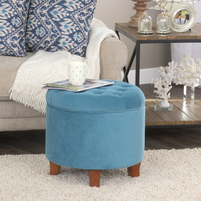 Large Round Teal Floor Pillow