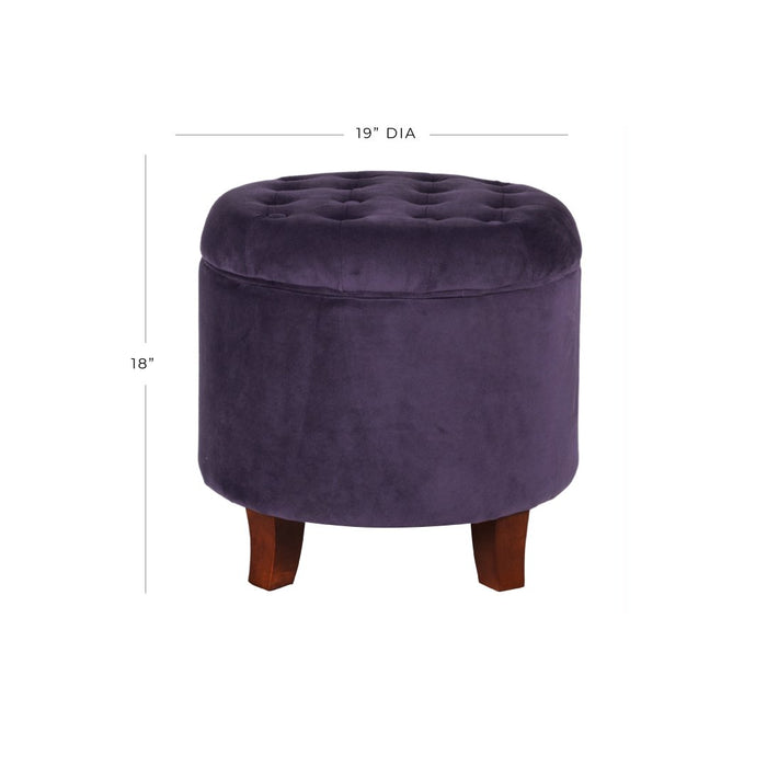 Otomano redondo de terciopelo de HomeSense