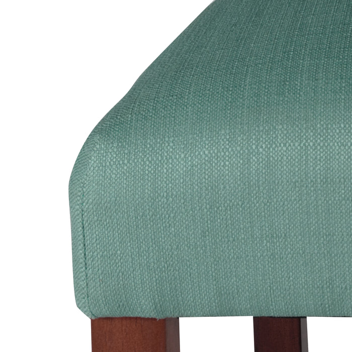 4-button Tufted Textured Parsons Chair - Aqua Woven - Set of 2