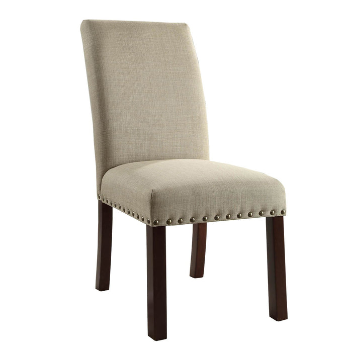 Dining Chair with Nailhead Trim - Tan - Set of 2