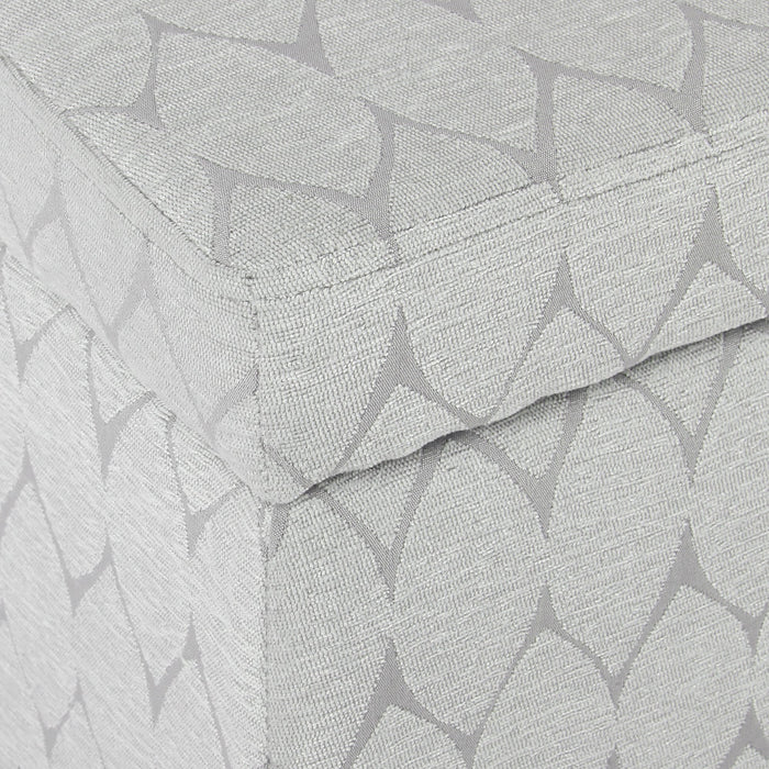 Large Decorative Storage Bench - Textured Gray Geo