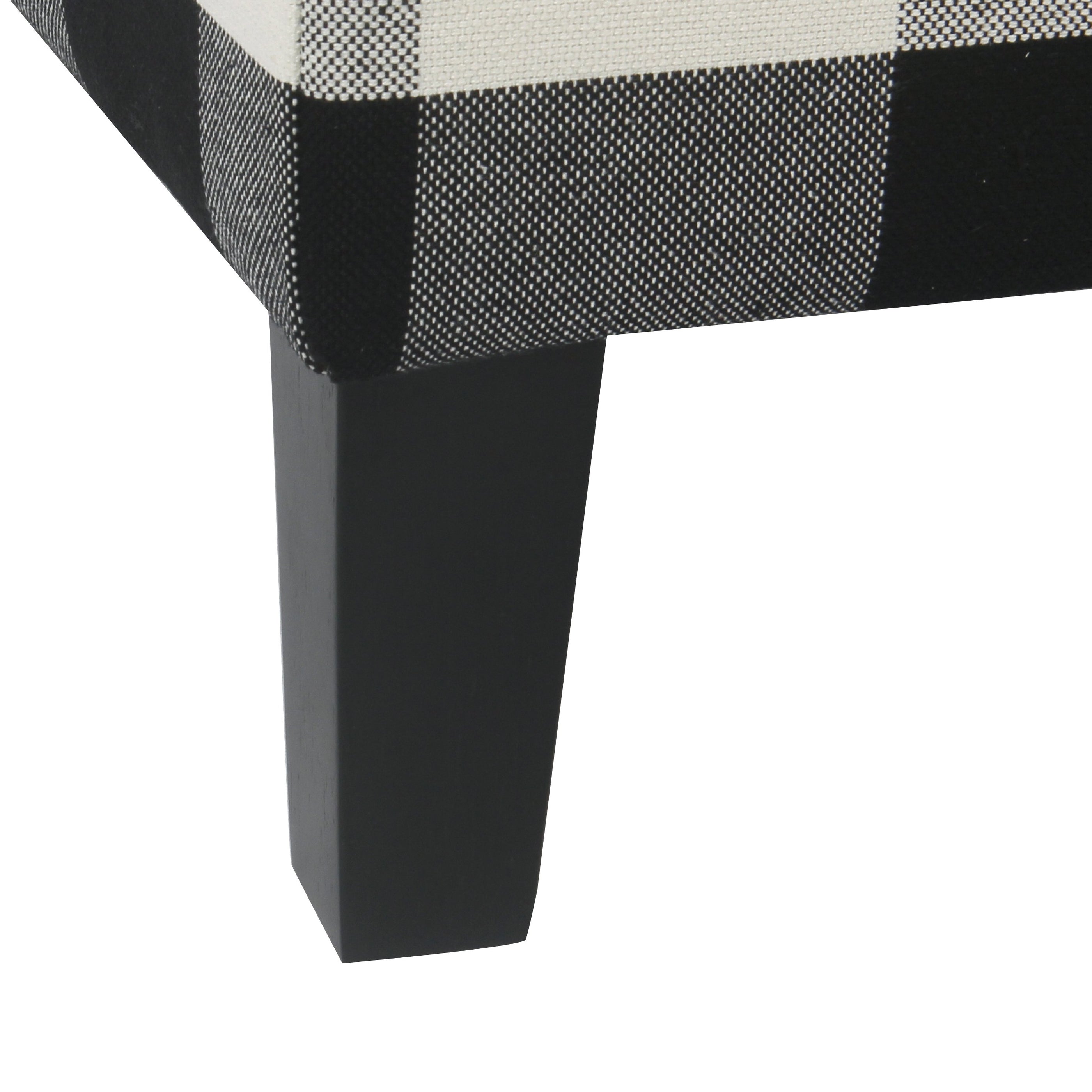 Large Decorative Storage Bench - Black Plaid — HomePop Furniture