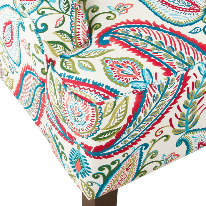 HomePop Classic Swoop Accent Chair - Bold Paisley