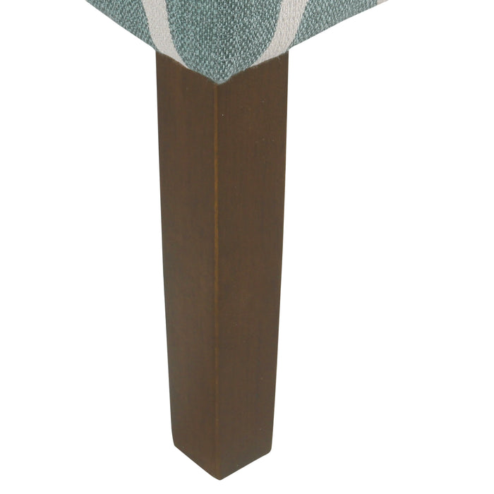 Classic Swoop Arm Chair - Teal Geometric