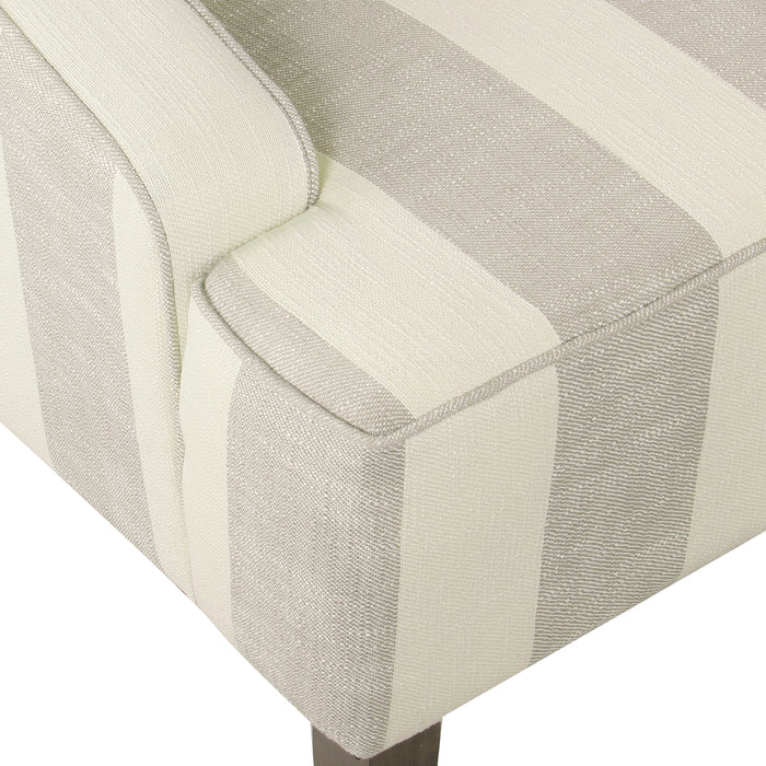 HomePop Classic Swoop Accent Chair - Gray Stripe