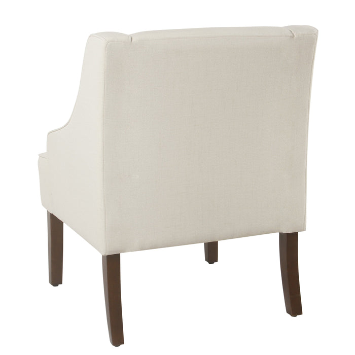 Classic Swoop Arm Accent Chair - Cream