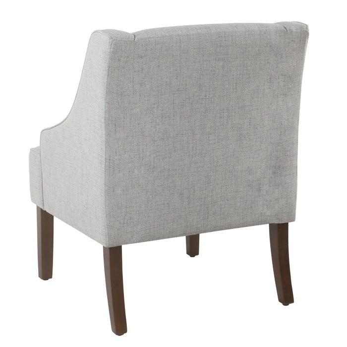 Classic Swoop Arm Accent Chair - Light Blue