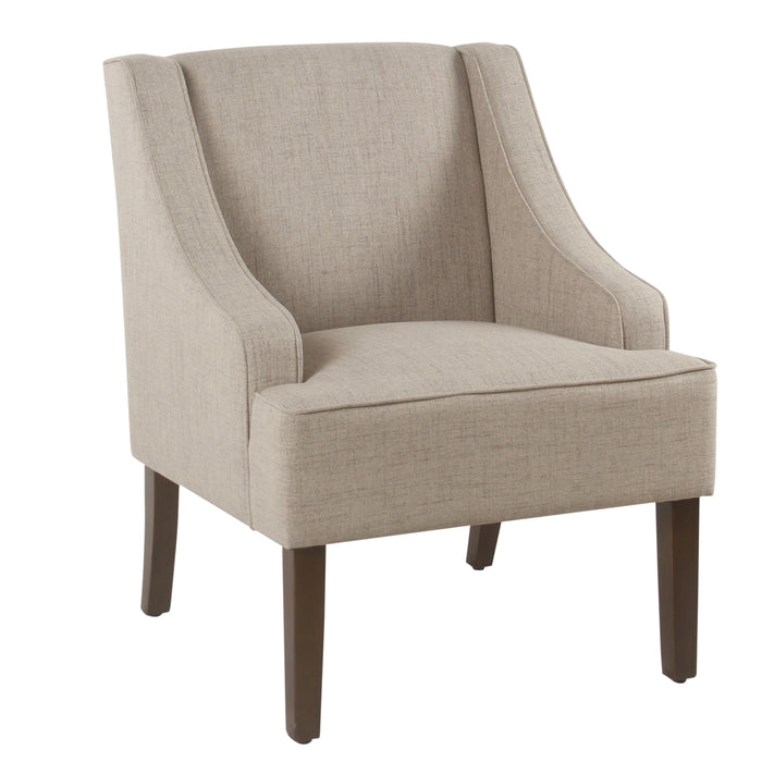 Classic Swoop Arm Accent Chair - Tan