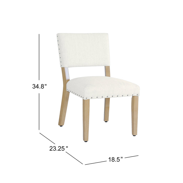 HomePop Open Back Dining Chair - Stain-Resistant Woven (set of 2)