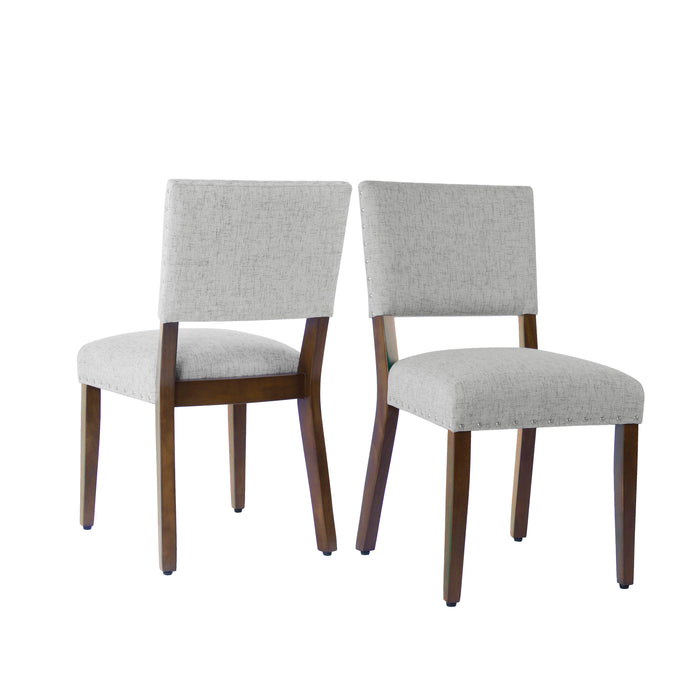 HomePop Open Back Dining Chair - Gray Woven (set of 2)