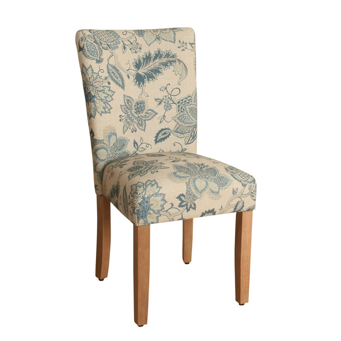 Classic Parson Dining Chair - Blue Floral - Set of 2