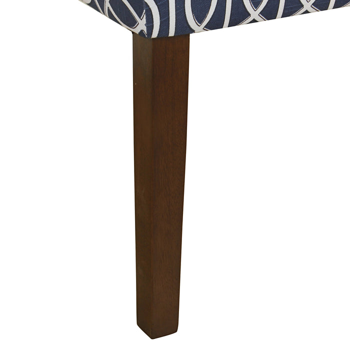 Classic Parsons Chair - Blue Trellis - Set of 2