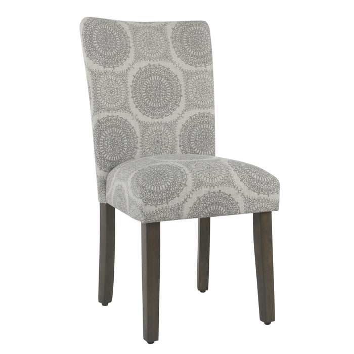 Classic Parsons Dining Chair - Gray Medallion -Set of 2