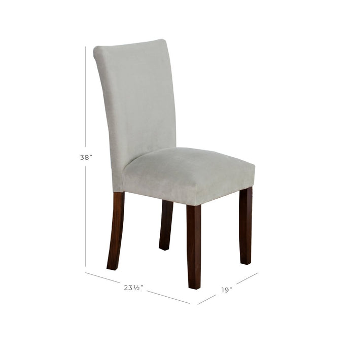 Velvet Parsons Dining Chair- Dove Gray - Set of 2