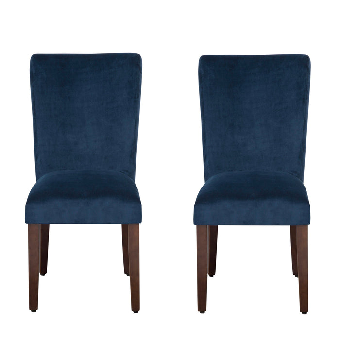 Velvet Parsons Dining Chair Dark Navy Set of — HomePop Furniture