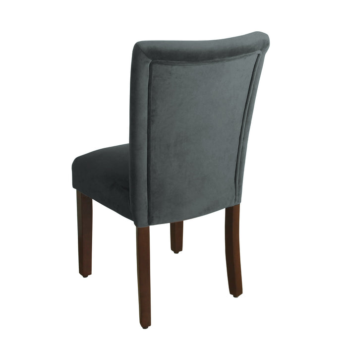 Velvet Parson Dining Chair - Dark Gray - Set of 2