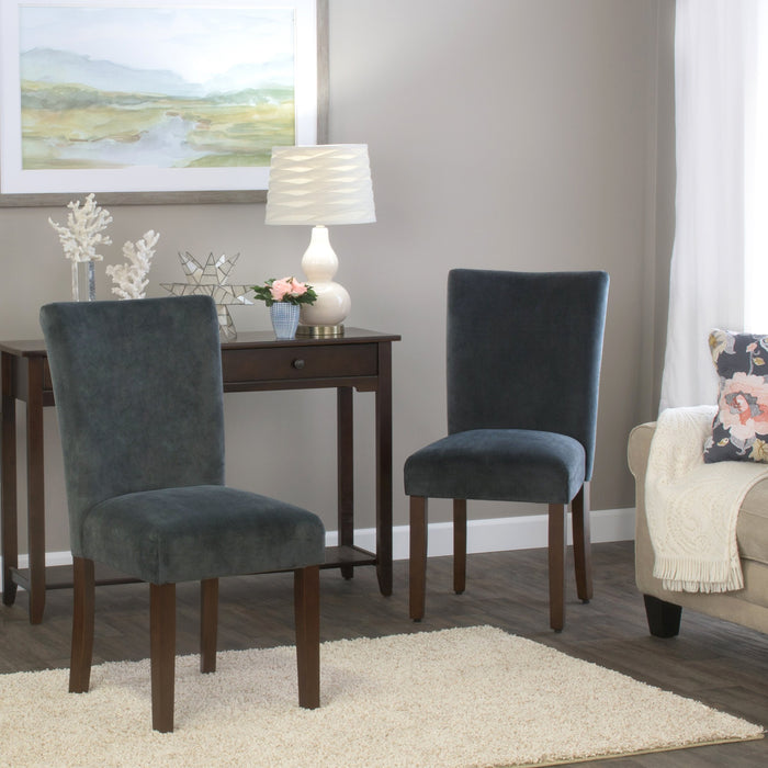 Velvet Parson Dining Chair - Dark Gray - Set of 2