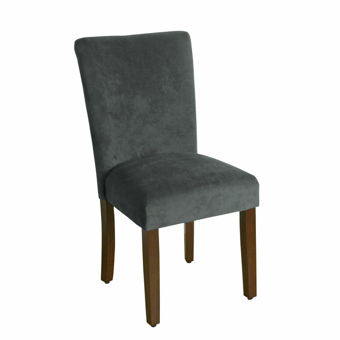 Velvet Parson Dining Chair - Dark Gray - Set of 2