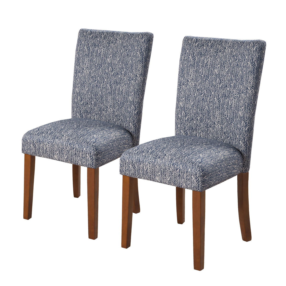 Classic Parsons Dining Chair Blue Woven Set of — HomePop