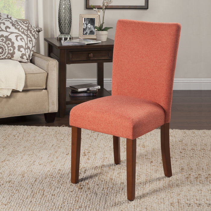 Classic Parsons Dining Chair - Coral Woven - Set of 2