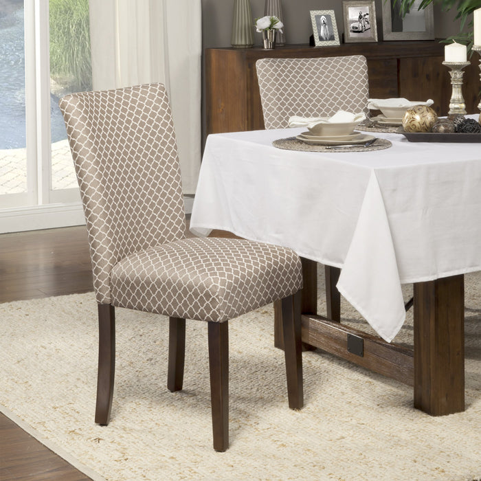 Classic Parsons Dining Chair - Tan -  Set of 2