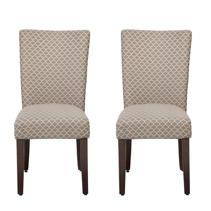 Classic Parsons Dining Chair - Tan -  Set of 2