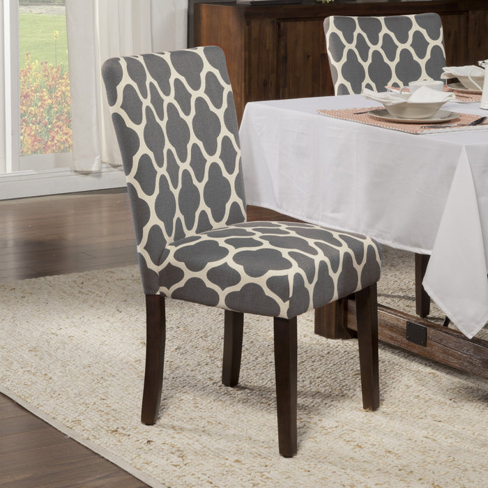 Classic Parsons Dining Chair -  Geo Warm Gray - Set of 2