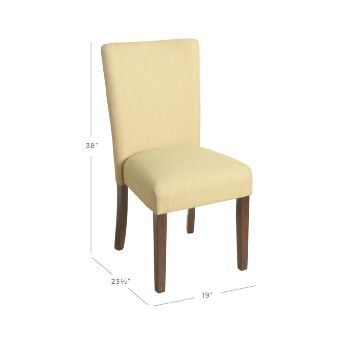 Classic Parsons Dining Chair - Yellow Tweed (Single Pack)