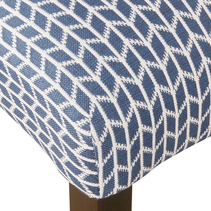 HomePop Classic Parsons Dining Chair - Blue Geometric (Set of 2)