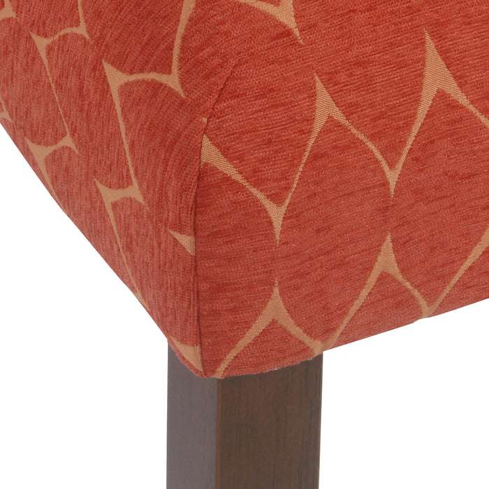 Textured Parsons Chair - Orange Geometric - Set of 2