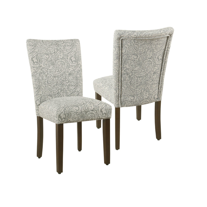 Parsons Dining Chair Gray Floral Set of — HomePop Furniture