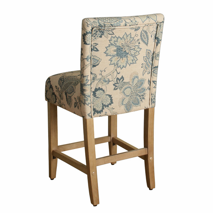 24" Classic Counter Stool - Blue Floral