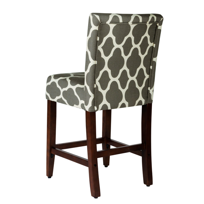 24”Classic Counter Stool - Gray Geometric
