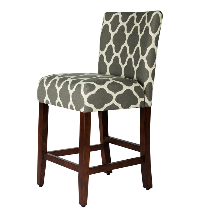 24”Classic Counter Stool - Gray Geometric