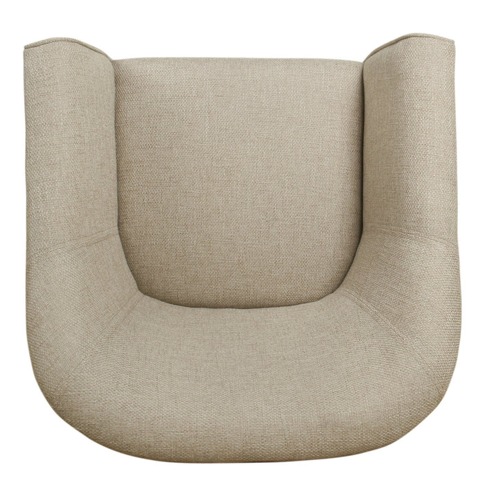Modern Barrel Accent Chair - Flax Brown