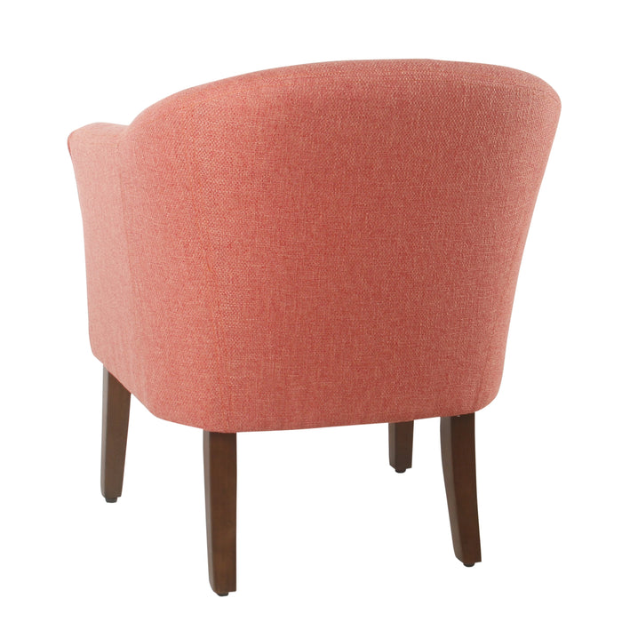 Modern Barrel Accent Chair - Textured Orange