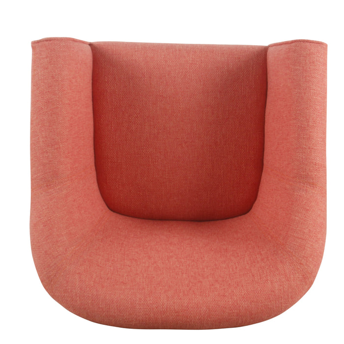 Modern Barrel Accent Chair - Textured Orange