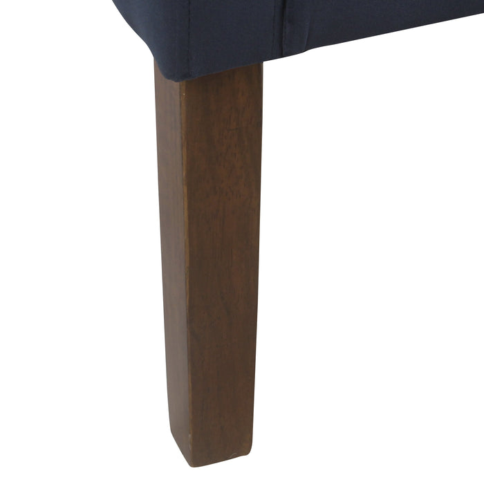 Modern Velvet Swoop Arm Velvet Accent Chair -  Navy