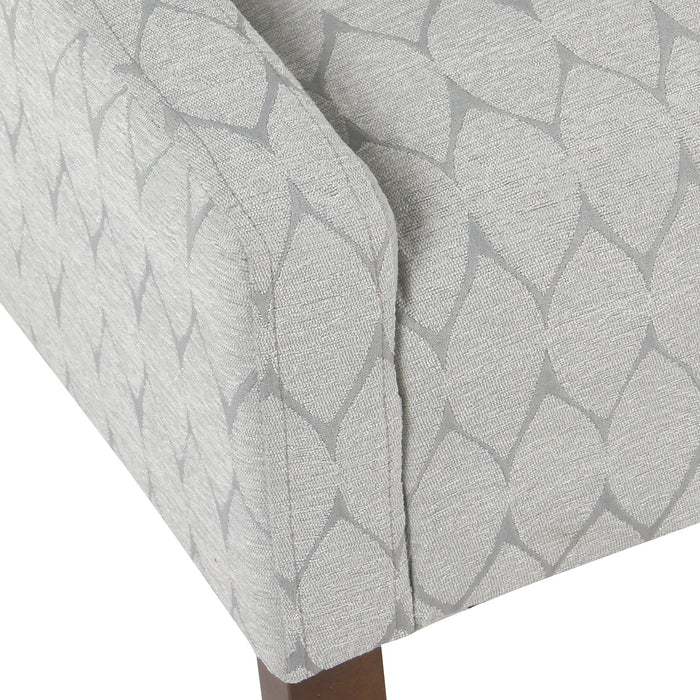 Modern Swoop Accent Chair - Textured Gray