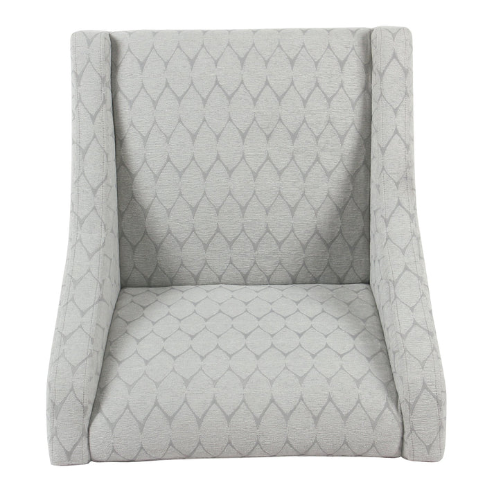 Modern Swoop Accent Chair - Textured Gray