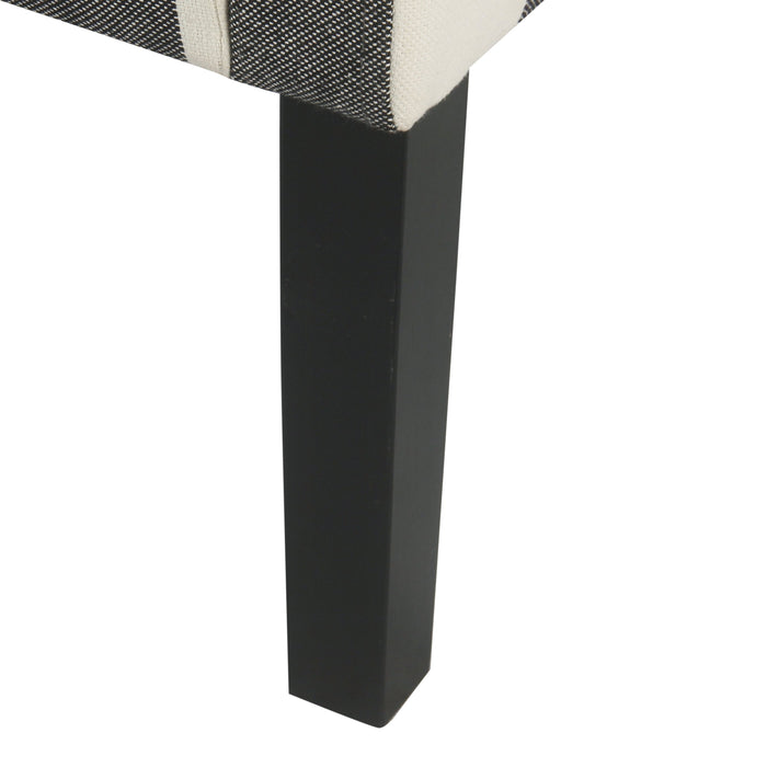 Modern Swoop Arm Accent Chair - Black Plaid
