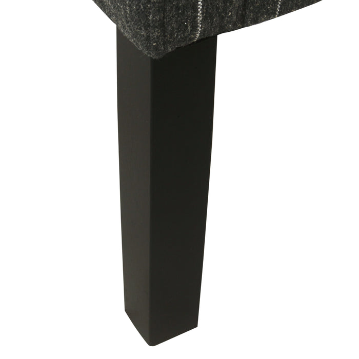 Modern Swoop Arm Accent Chair - Black Windowpane