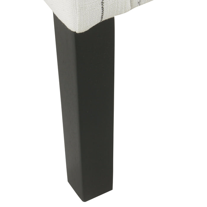 Modern Swoop Arm Accent Chair - White Windowpane