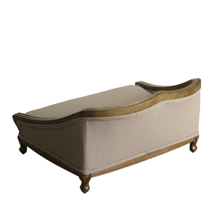 Luxury Pet Bed Arched Wood Frame - Tan Woven