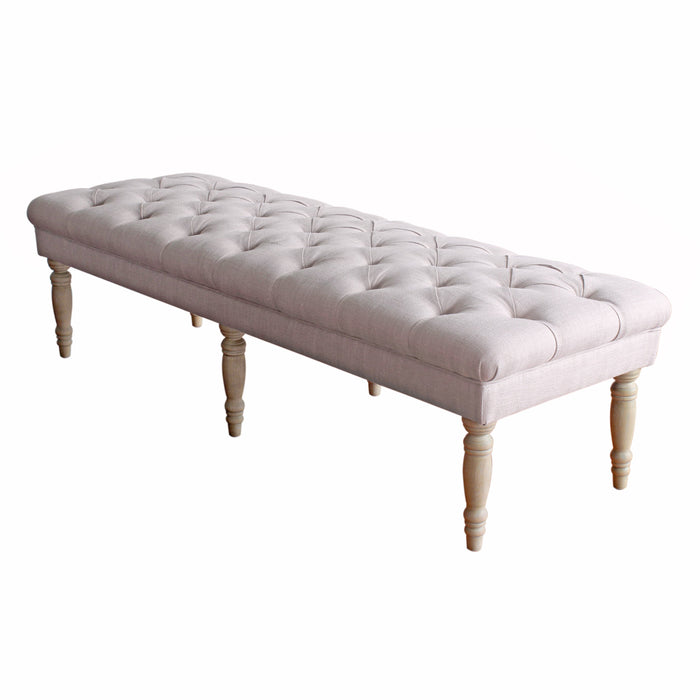 Classic Tufted Bench - Natural