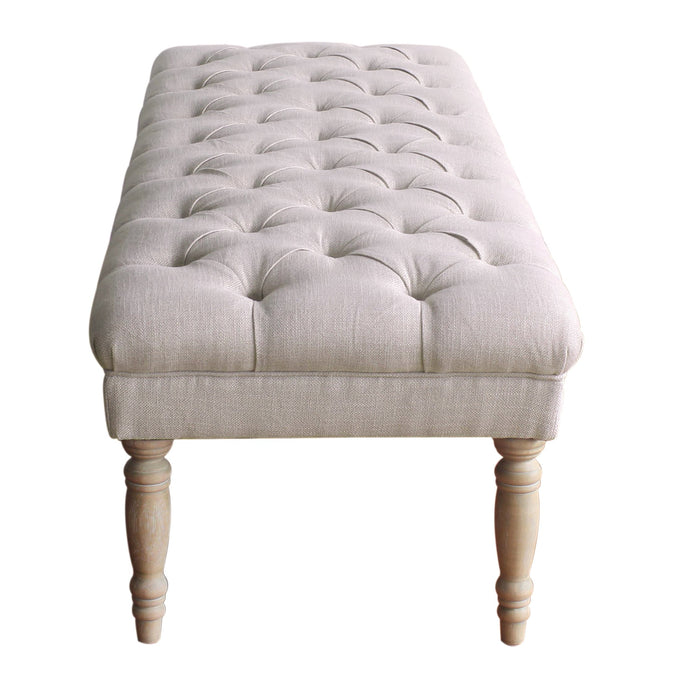 Classic Tufted Bench - Natural