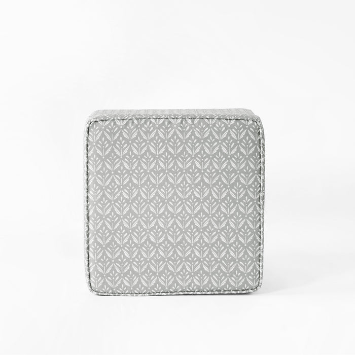 HomePop Upholstered Square Storage Ottoman - Light Grey Print